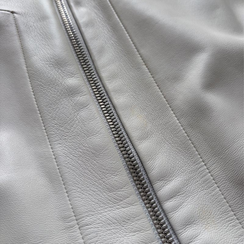 Loewe 灰白色 小牛皮 皮裙 柔軟透氣四季可穿 S-M號-10