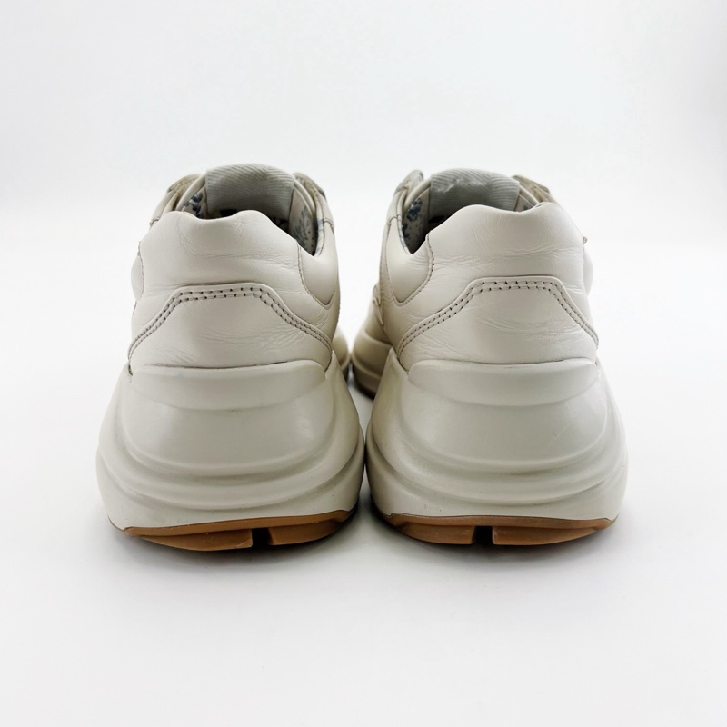 GUCCI古馳/米白色彩虹炫彩字母logo老爹鞋/95新35.5碼-3