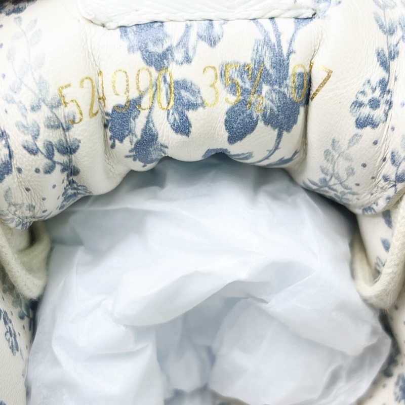 GUCCI古馳/米白色彩虹炫彩字母logo老爹鞋/95新35.5碼-5