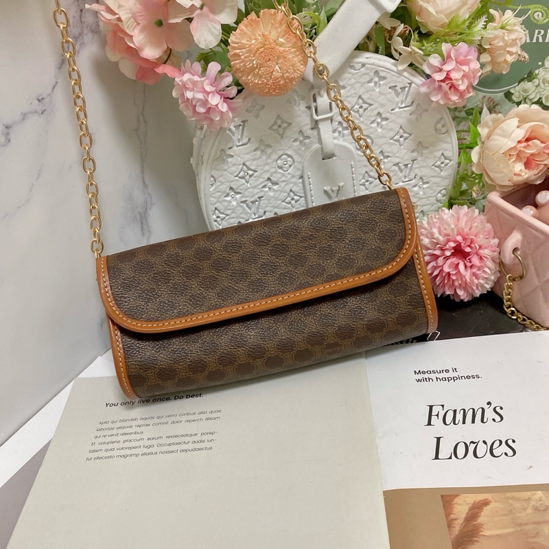 Celine 凱旋門圓筒手拿包腋下包鏈條包🏅-1