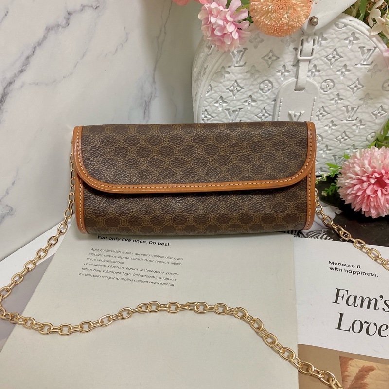 Celine 凱旋門圓筒手拿包腋下包鏈條包🏅-2