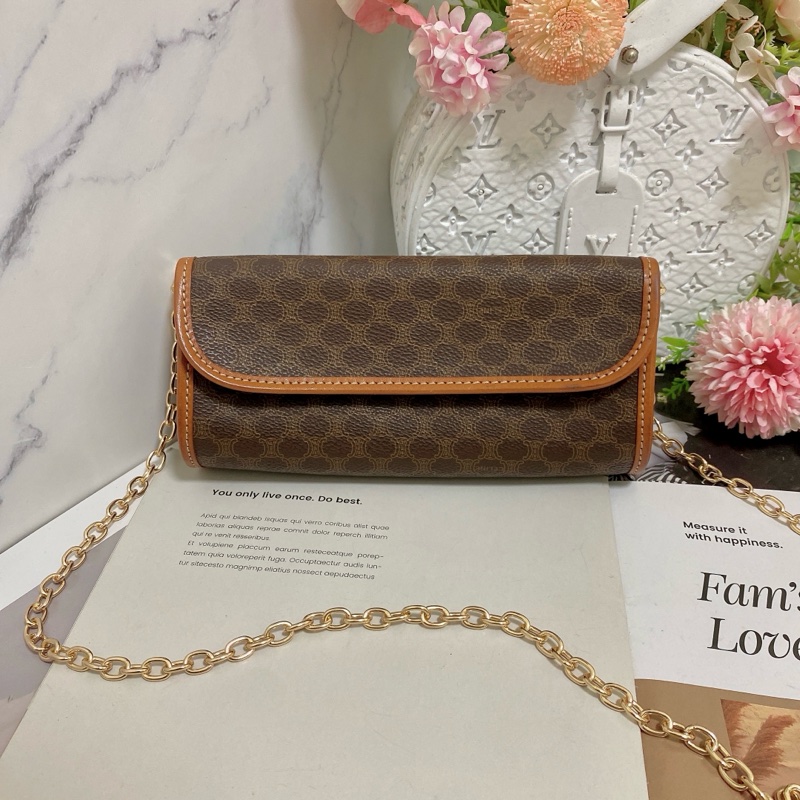 Celine 凱旋門圓筒手拿包腋下包鏈條包🏅-3