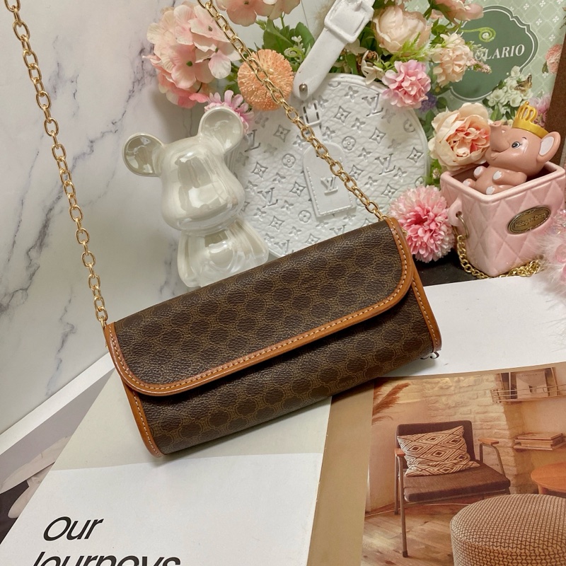 Celine 凱旋門圓筒手拿包腋下包鏈條包🏅-4