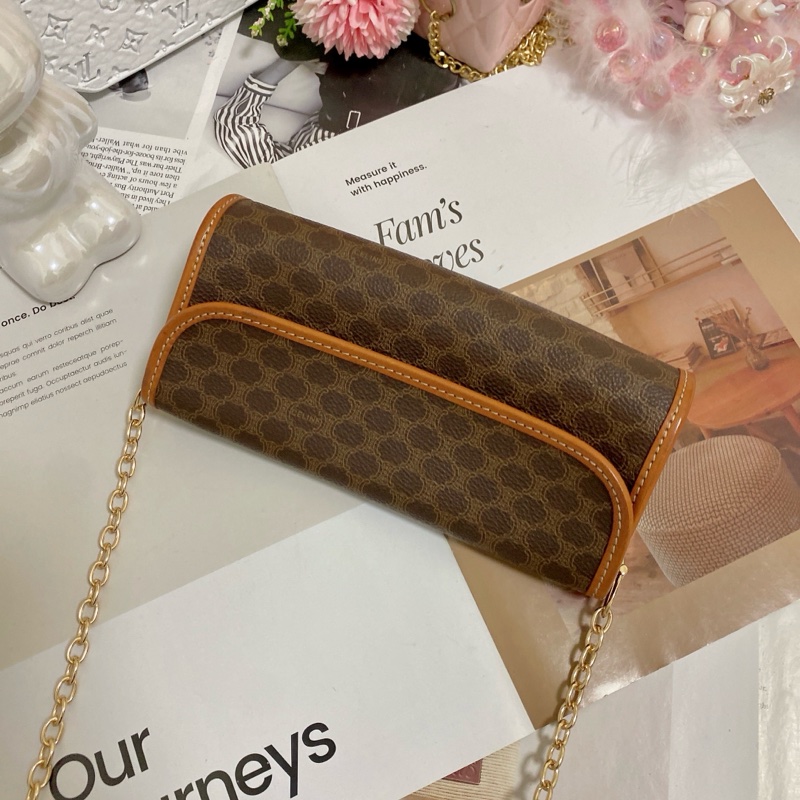 Celine 凱旋門圓筒手拿包腋下包鏈條包🏅-5