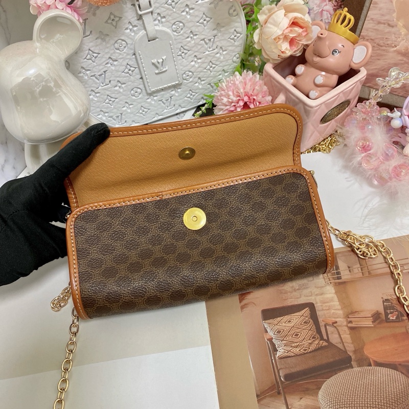 Celine 凱旋門圓筒手拿包腋下包鏈條包🏅-6