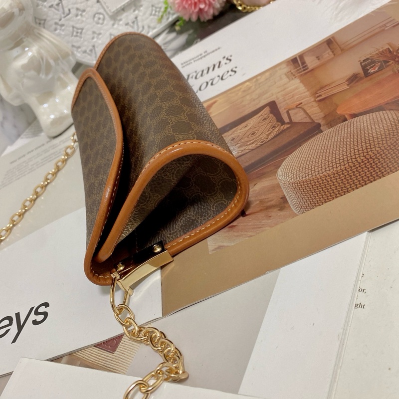 Celine 凱旋門圓筒手拿包腋下包鏈條包🏅-13