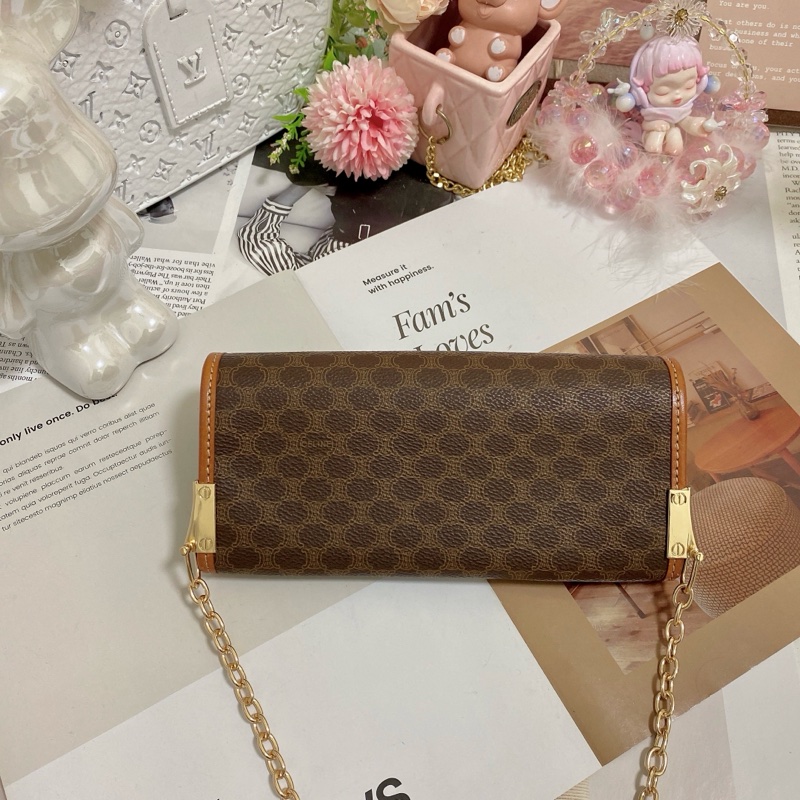 Celine 凱旋門圓筒手拿包腋下包鏈條包🏅-18