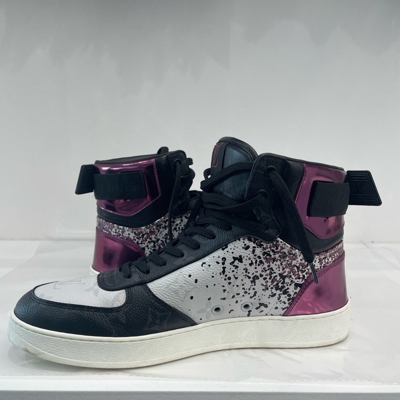 LV 路易威登 板鞋 紫色高幫休閒鞋 1A5YK7 40碼-5