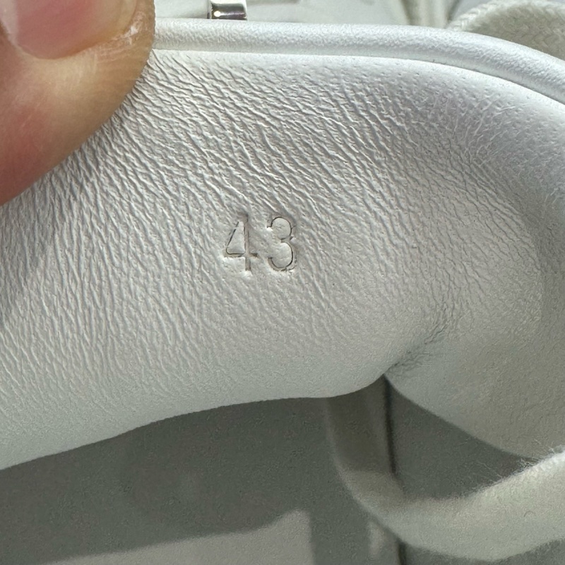 99新❤️hermes愛馬仕 daydream 高邦休閒鞋 白色全皮Kelly扣 高級百搭 43碼-5