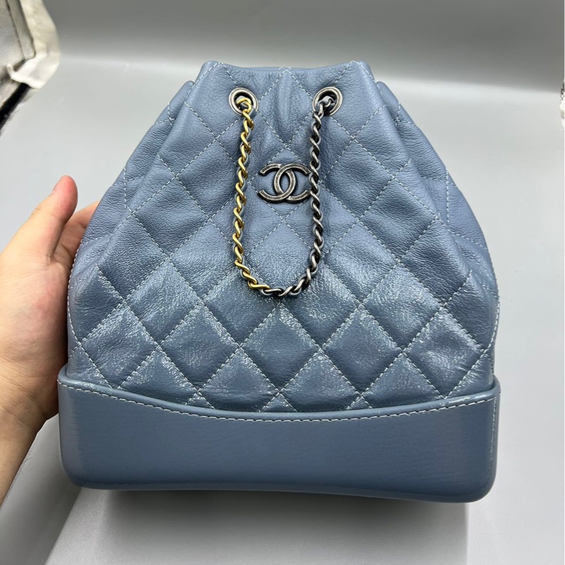 【98新 ✨ 全網最低價!】 Chanel 流浪小書包 雙肩包 霧霾藍色 (下單前先詢問庫存❗️)-2