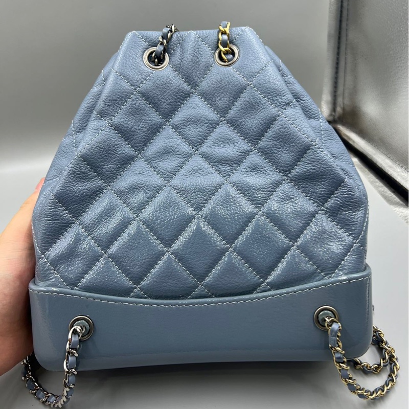 【98新 ✨ 全網最低價!】 Chanel 流浪小書包 雙肩包 霧霾藍色 (下單前先詢問庫存❗️)-5