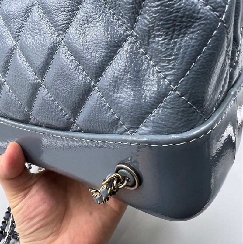 【98新 ✨ 全網最低價!】 Chanel 流浪小書包 雙肩包 霧霾藍色 (下單前先詢問庫存❗️)-12