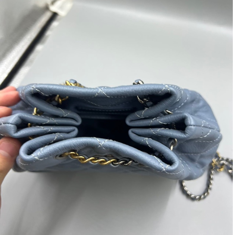 【98新 ✨ 全網最低價!】 Chanel 流浪小書包 雙肩包 霧霾藍色 (下單前先詢問庫存❗️)-15