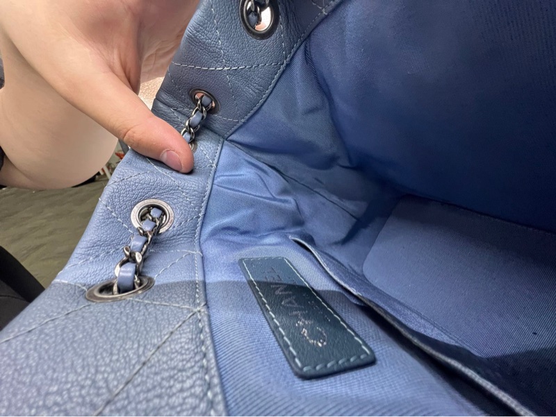 【98新 ✨ 全網最低價!】 Chanel 流浪小書包 雙肩包 霧霾藍色 (下單前先詢問庫存❗️)-18