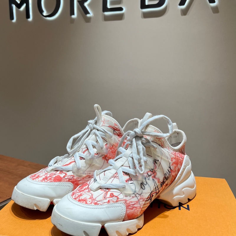 98新Dior迪奧紅色D-Connect老爹鞋 37碼-0