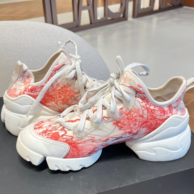 98新Dior迪奧紅色D-Connect老爹鞋 37碼-3
