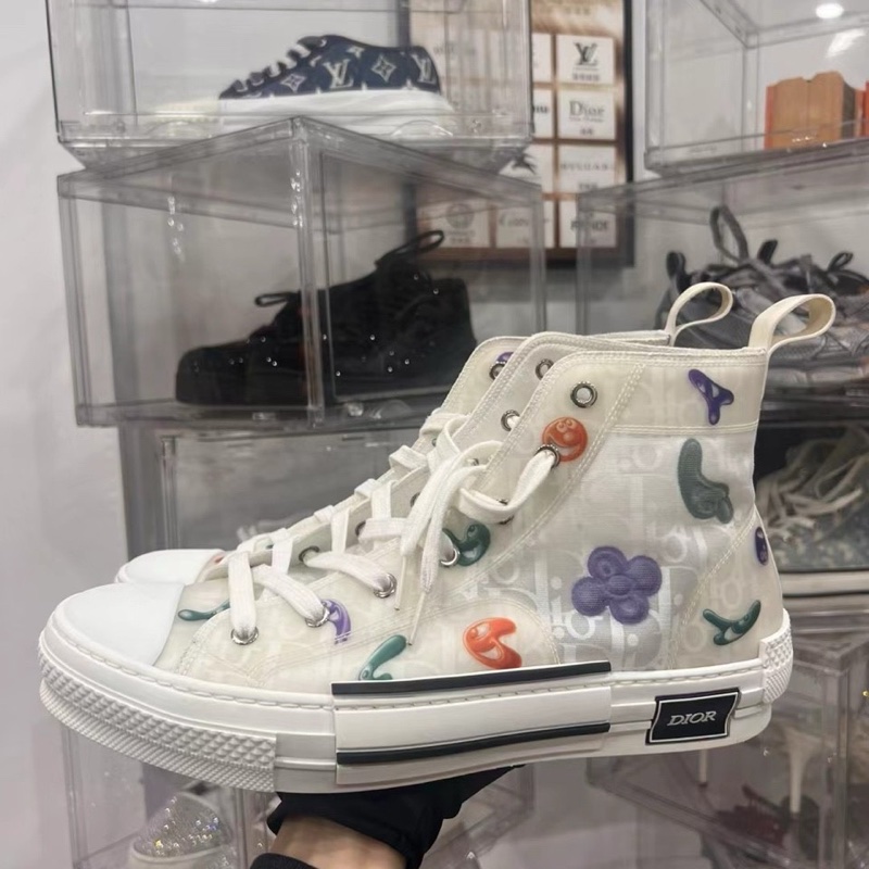 Dior 迪奧 聯名款B23透氣耐磨防滑 高邦休閒 時尚板鞋 44碼-0