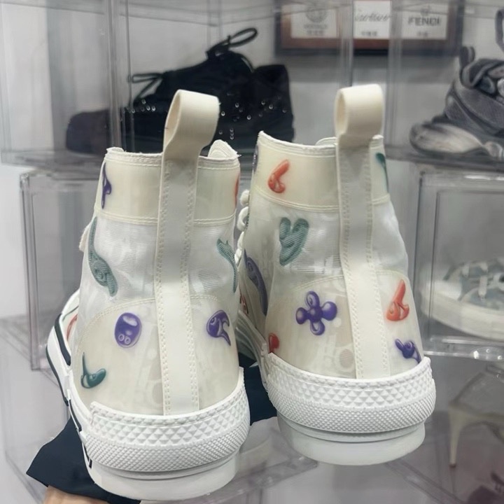 Dior 迪奧 聯名款B23透氣耐磨防滑 高邦休閒 時尚板鞋 44碼-1