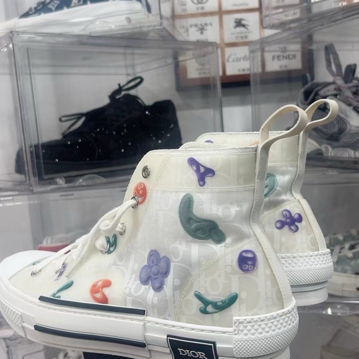 Dior 迪奧 聯名款B23透氣耐磨防滑 高邦休閒 時尚板鞋 44碼-2