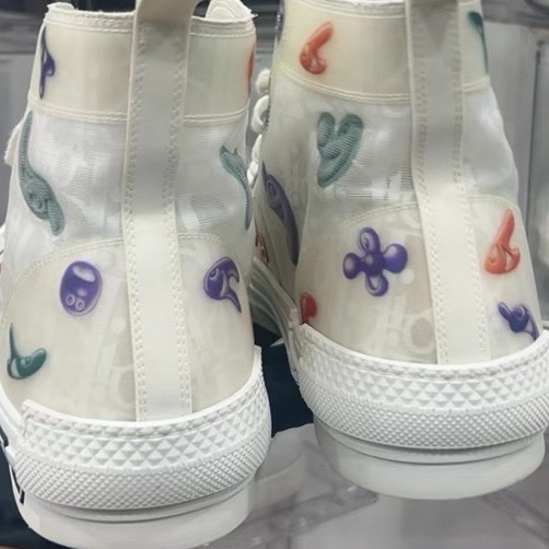 Dior 迪奧 聯名款B23透氣耐磨防滑 高邦休閒 時尚板鞋 44碼-5