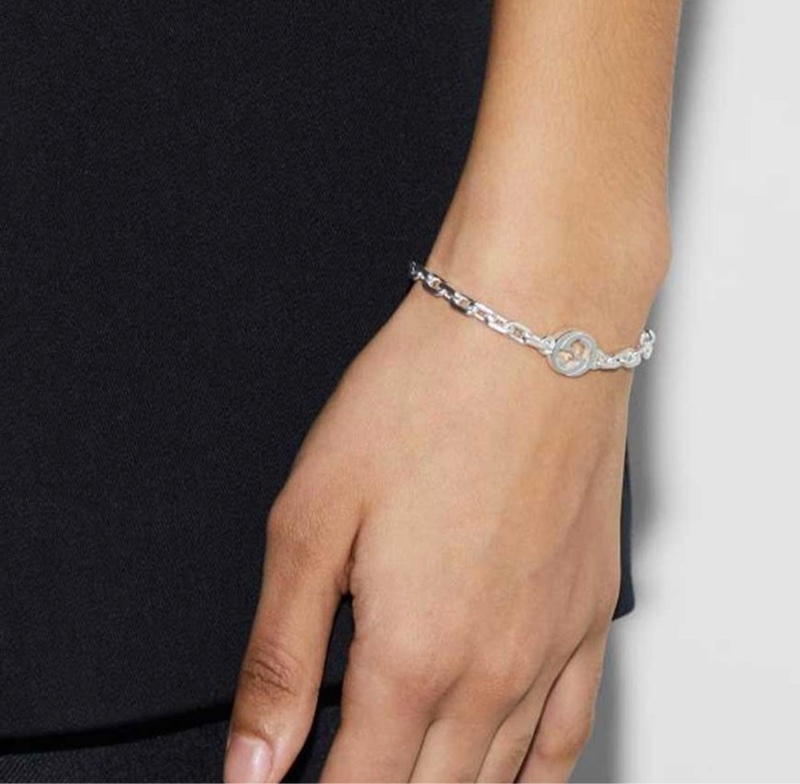 GUCCI 🤍 INTERLOCKING系列純銀手鍊 925純銀 17 手圍-3