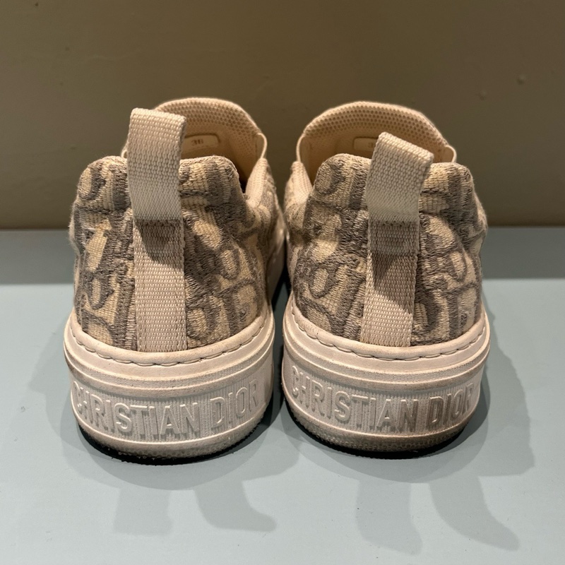 【dior】最新款灰色織物低幫時尚板鞋 36碼-3