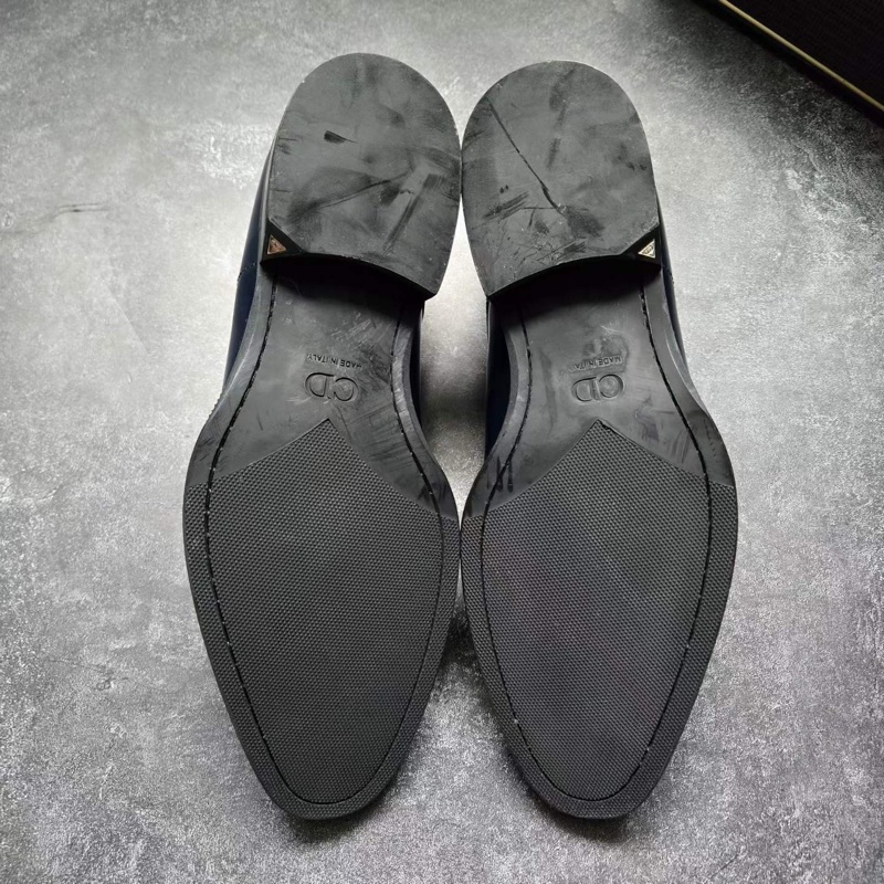 全新DIOR迪奧 藍色皮鞋 40碼-7