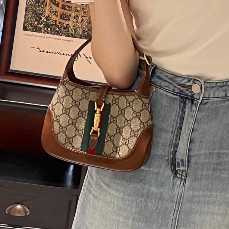 精緻復古✨99新🆕Gucci古馳老花Jackie1961Mini手提單肩斜挎包-1