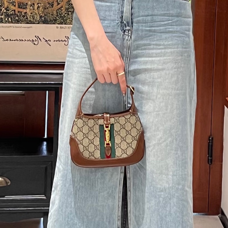 精緻復古✨99新🆕Gucci古馳老花Jackie1961Mini手提單肩斜挎包-2