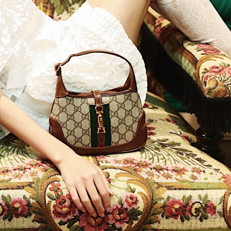 精緻復古✨99新🆕Gucci古馳老花Jackie1961Mini手提單肩斜挎包-3