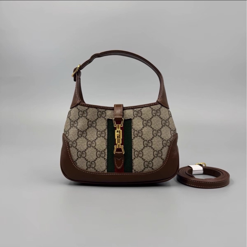 精緻復古✨99新🆕Gucci古馳老花Jackie1961Mini手提單肩斜挎包-5