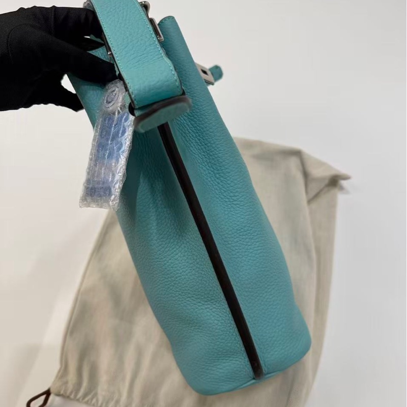 🌈Hermes🩵So Kelly 22🩵馬卡龍藍色銀扣🌈98.5新🌈togo皮🌟stamp T🌟sokelly22🌟sokelly🌟kelly🌟愛馬仕🌟-5