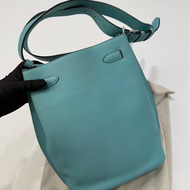 🌈Hermes🩵So Kelly 22🩵馬卡龍藍色銀扣🌈98.5新🌈togo皮🌟stamp T🌟sokelly22🌟sokelly🌟kelly🌟愛馬仕🌟-8