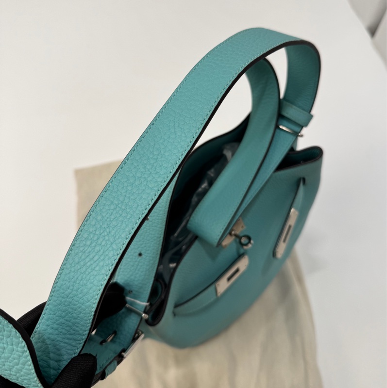 🌈Hermes🩵So Kelly 22🩵馬卡龍藍色銀扣🌈98.5新🌈togo皮🌟stamp T🌟sokelly22🌟sokelly🌟kelly🌟愛馬仕🌟-9