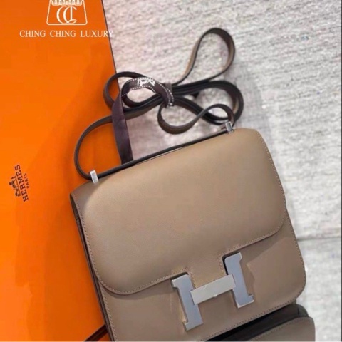 🌈Hermes🧡Mini Constance 19🧡D0威馬犬灰銀扣🧡全套有單🌟🌈Swift皮🌟miniconstance🌟constance19🌟Constance🌟愛馬仕🌟
