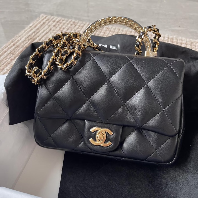 #閒置帶膜✨ #全網最低💰 香奈兒黑金手柄大方胖Cf20 芯片款-1