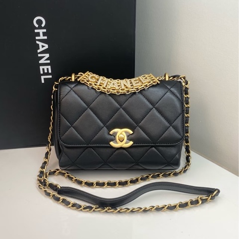 #閒置帶膜 #全配送禮超精緻✨ 香奈兒黑金字母小方胖CF 芯片款