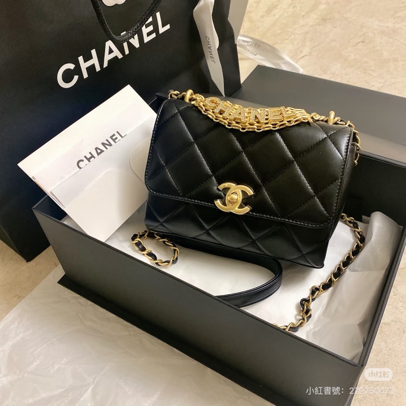 #閒置帶膜 #全配送禮超精緻✨ 香奈兒黑金字母小方胖CF 芯片款-1