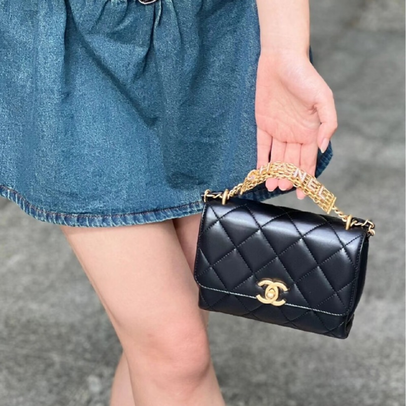 #閒置帶膜 #全配送禮超精緻✨ 香奈兒黑金字母小方胖CF 芯片款-2