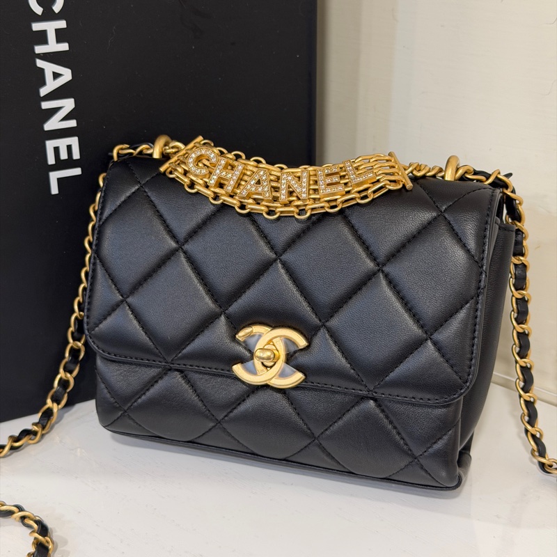 #閒置帶膜 #全配送禮超精緻✨ 香奈兒黑金字母小方胖CF 芯片款-4