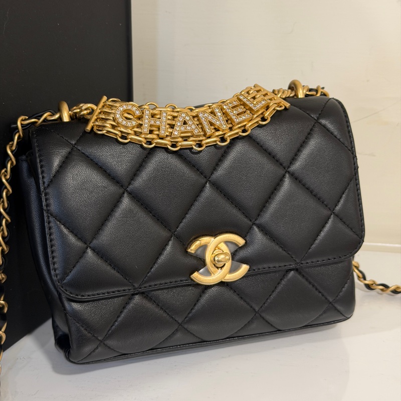 #閒置帶膜 #全配送禮超精緻✨ 香奈兒黑金字母小方胖CF 芯片款-5