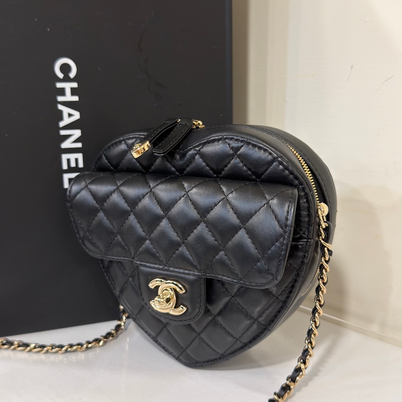 #超稀有釋出🔥 #甜甜割愛💰 香奈兒黑金愛心包 芯片款 #情人節必備禮物💝-2