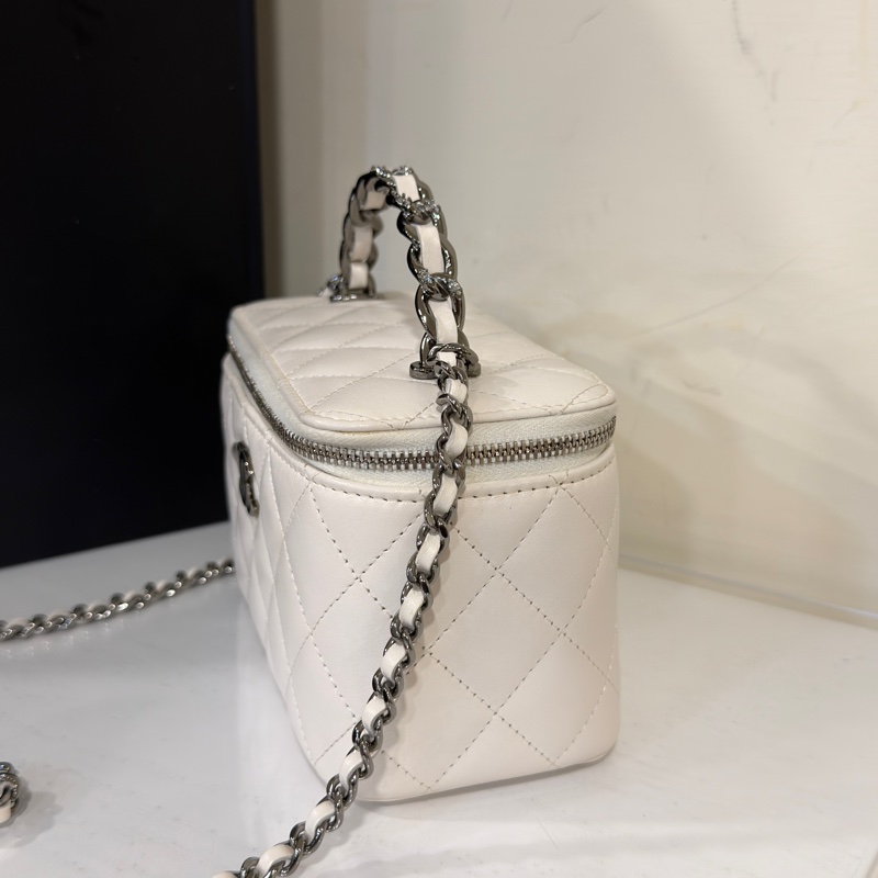 #閒置帶膜✨ #全配 香奈兒白銀手柄長盒子 芯片款 #白雪公主👸-3