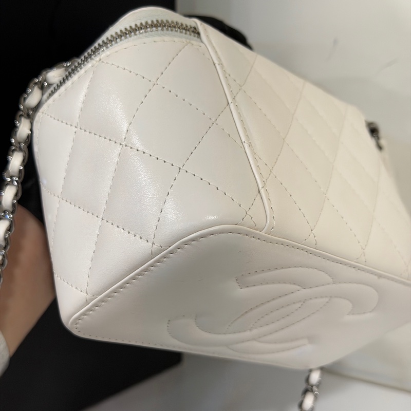 #閒置帶膜✨ #全配 香奈兒白銀手柄長盒子 芯片款 #白雪公主👸-6