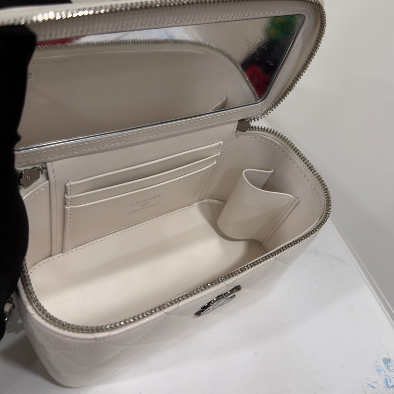 #閒置帶膜✨ #全配 香奈兒白銀手柄長盒子 芯片款 #白雪公主👸-11