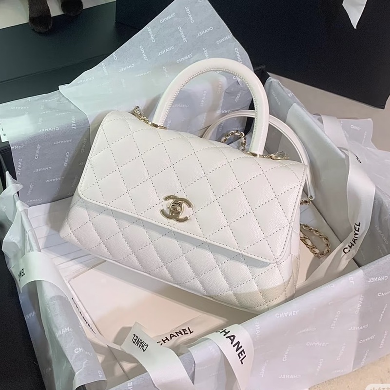 #離櫃閒置現省🔟多萬 #全配 #荔枝皮 香奈兒白金CocoHandle 24cm-0