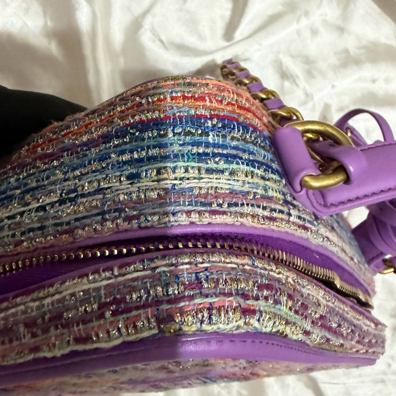 CHANEL 紫色毛呢箱包-2