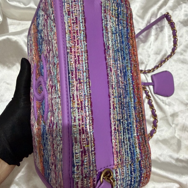 CHANEL 紫色毛呢箱包-5