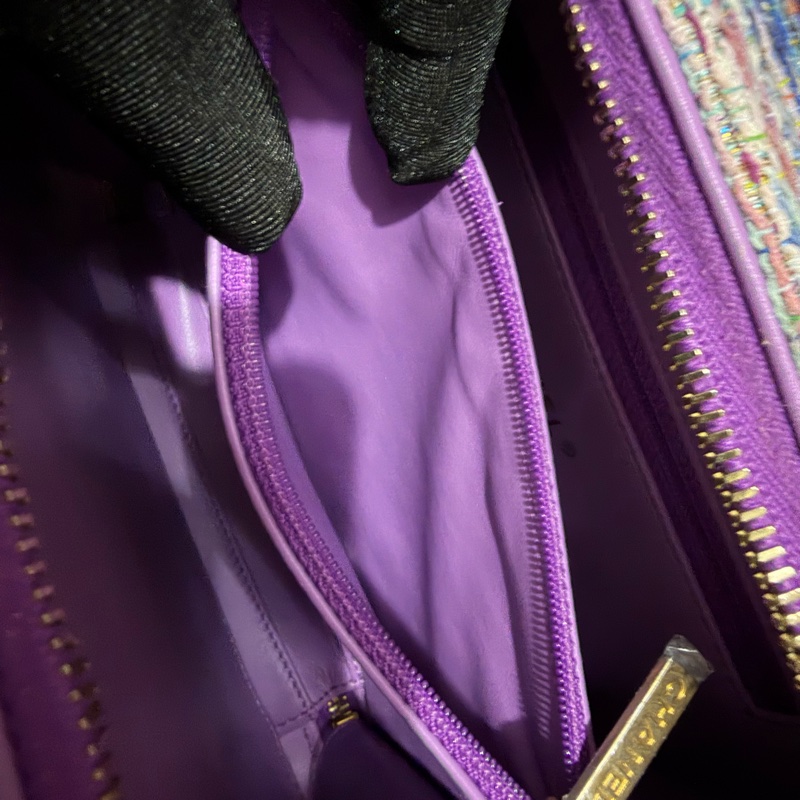 CHANEL 紫色毛呢箱包-13