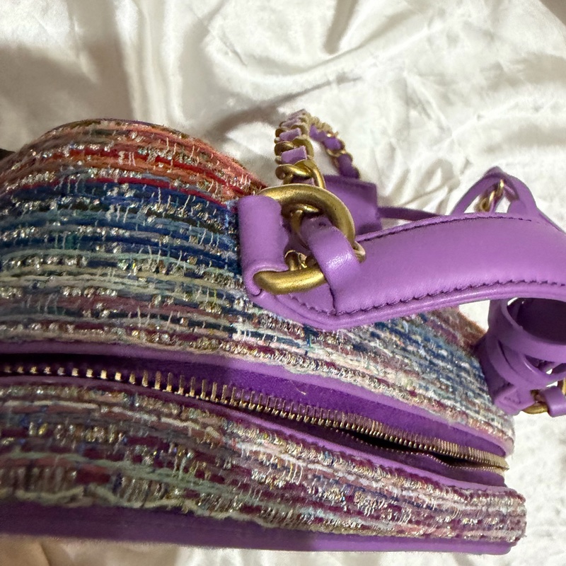 CHANEL 紫色毛呢箱包-15